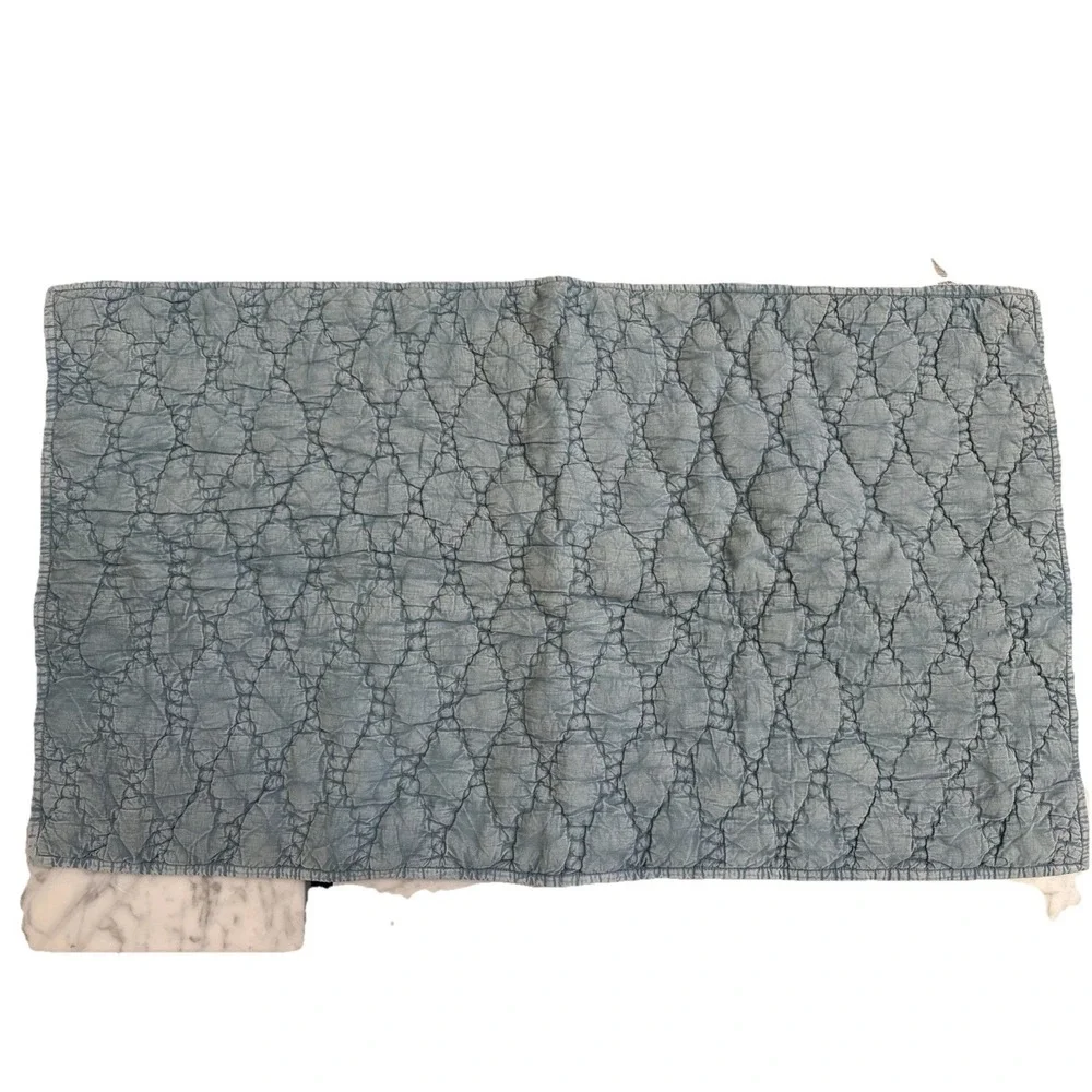 Pottery Barn King Sham‎ Cocoon Voile Diamond Quilted 100% Cotton